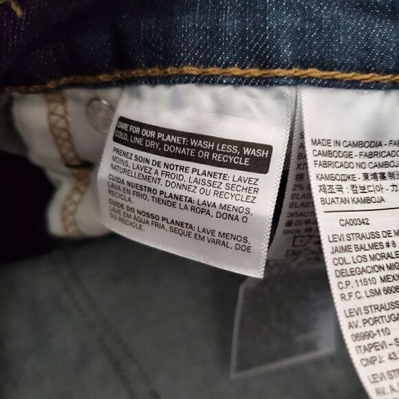 Preowned mens Sz 38×32 levis 514 Straight fit denim jeans blue - Picture 10 of 13